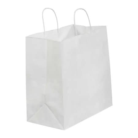 Box Packaging Paper Shopping Bags 13W x 7D x 13H White 250/Pack BGS114W